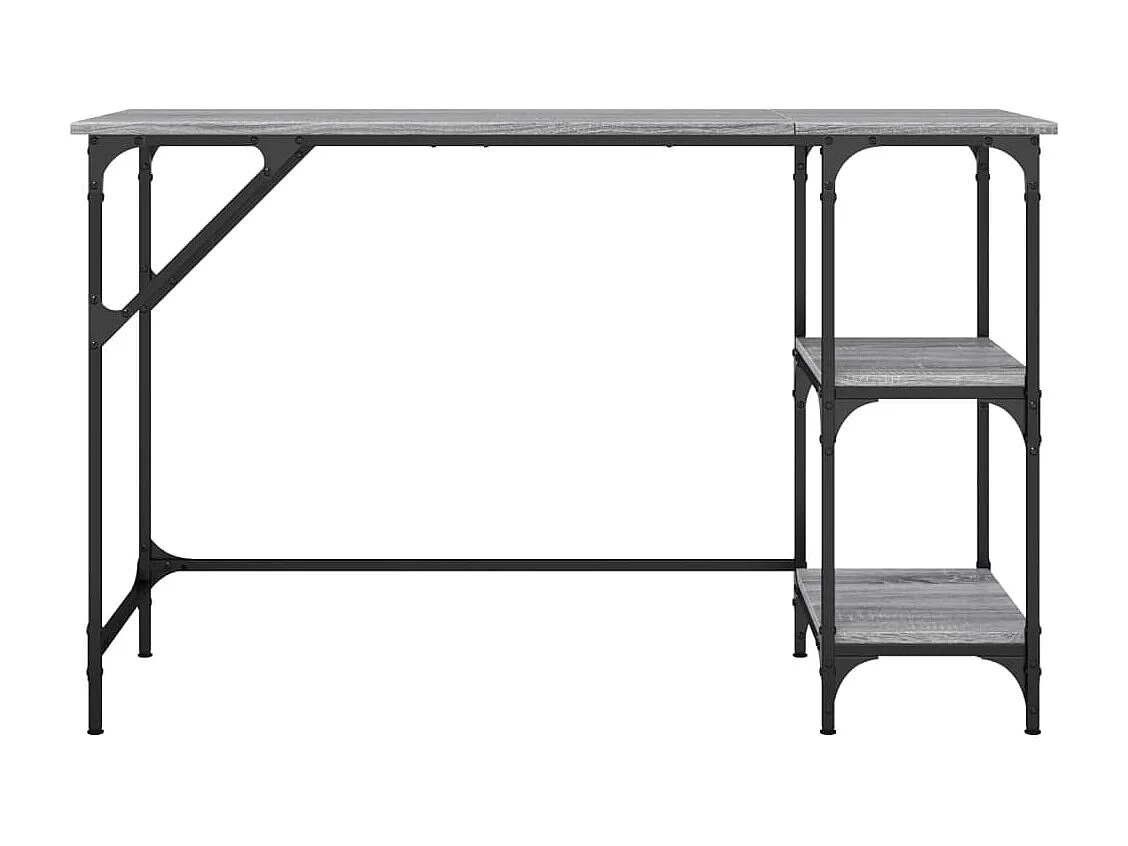 Bureau sonoma gris 120x50x75 cm métal et bois d'ingénierie