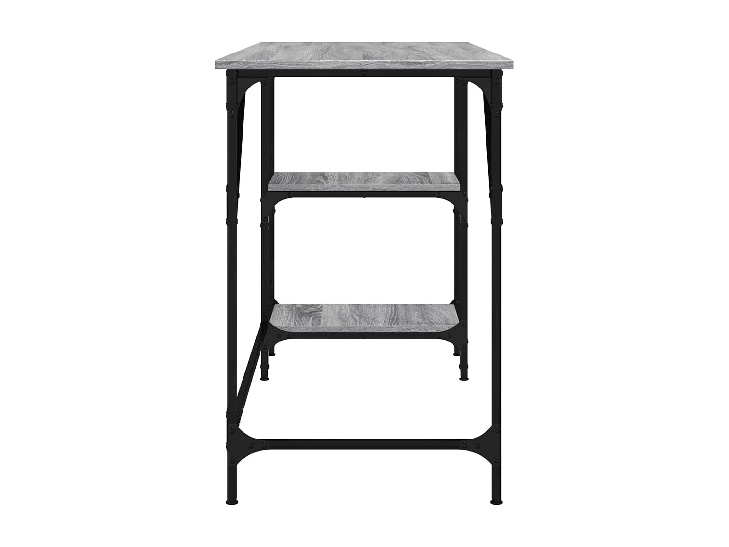 Bureau sonoma gris 120x50x75 cm métal et bois d'ingénierie