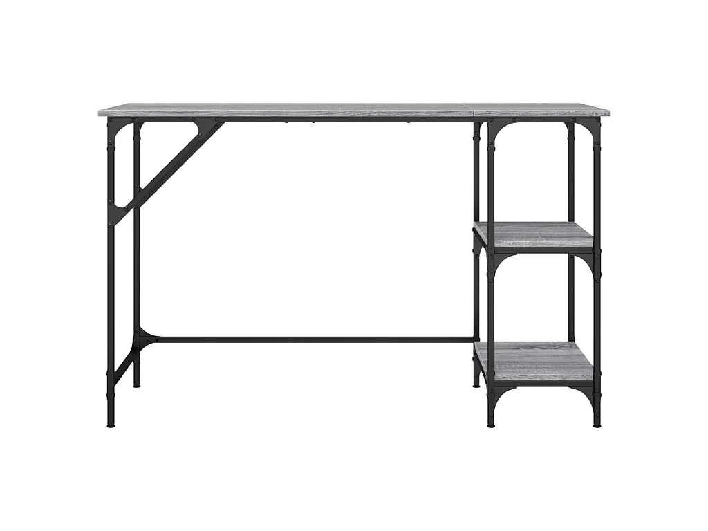 Bureau sonoma gris 120x50x75 cm métal et bois d'ingénierie