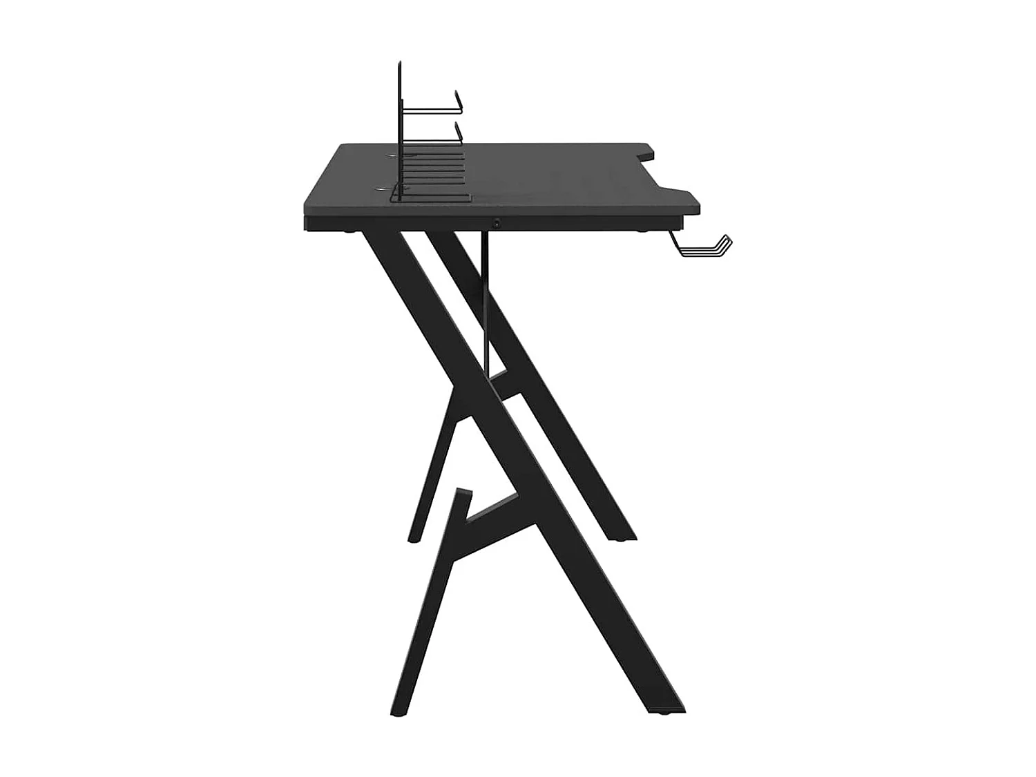 Gaming-Schreibtisch mit Y-Gestell Schwarz 90x60x75 cm