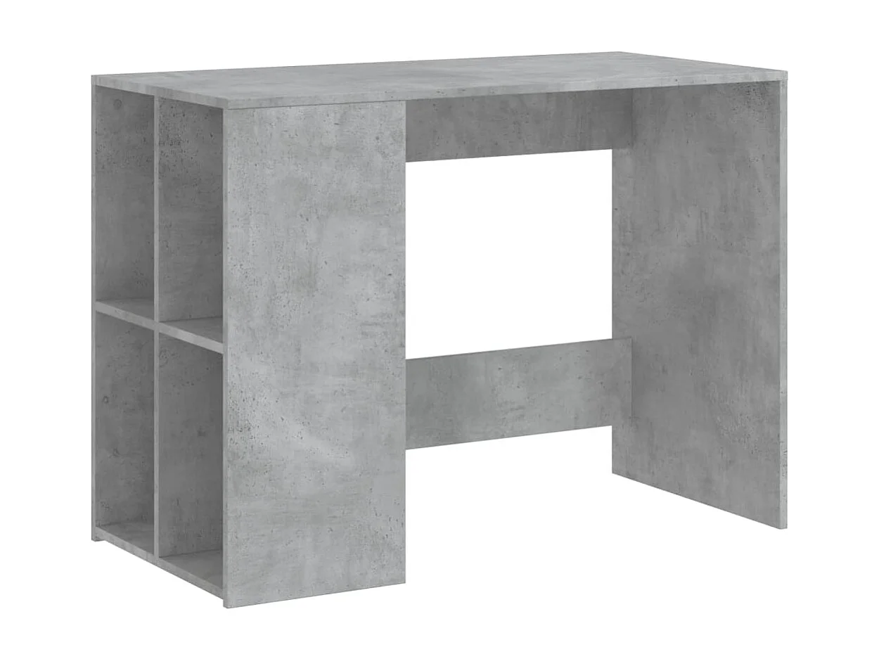Bureau 102x50x75 cm bewerkt hout betongrijs