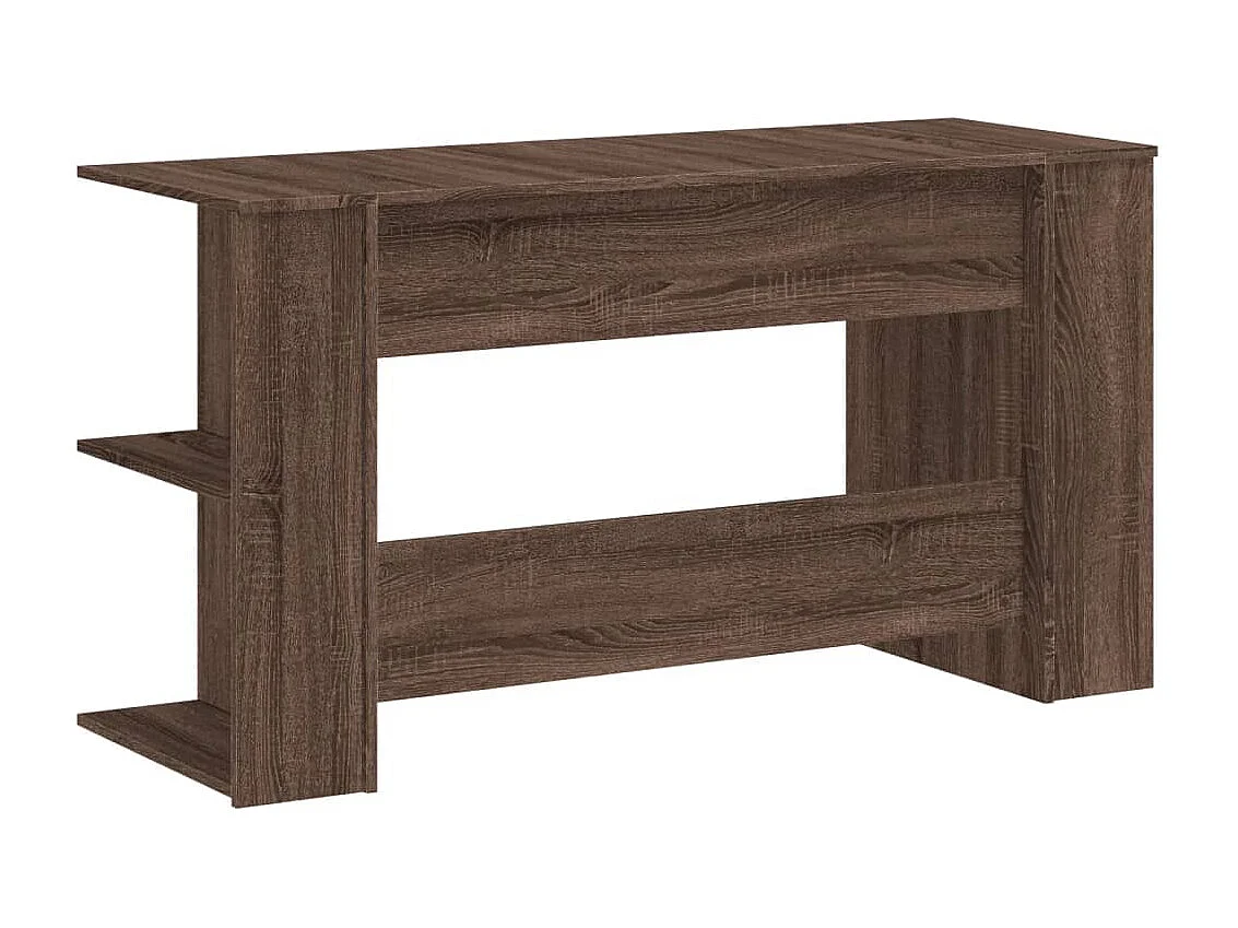 Bureau 140x50x75 cm bewerkt hout bruin eikenkleur