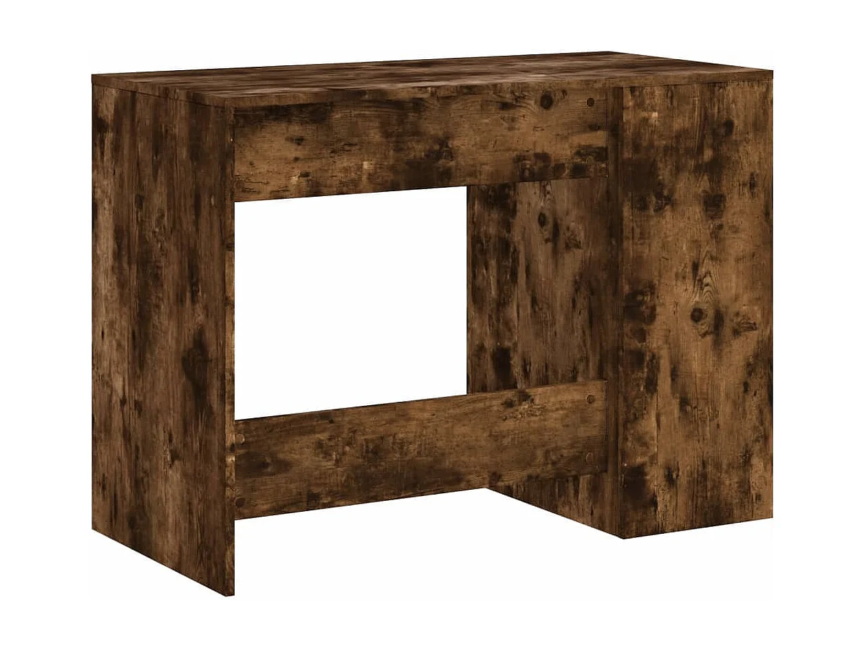Bureau chêne fumé 102x50x75 cm bois d'ingénierie