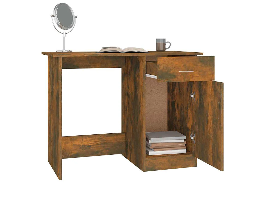 Schreibtisch Räuchereiche 100x50x76 cm Holzwerkstoff