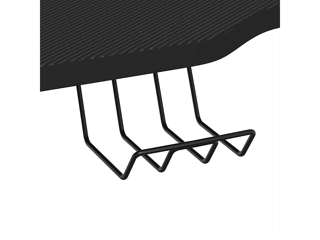 Bureau de jeu avec pieds en forme de K Noir 110x60x75 cm