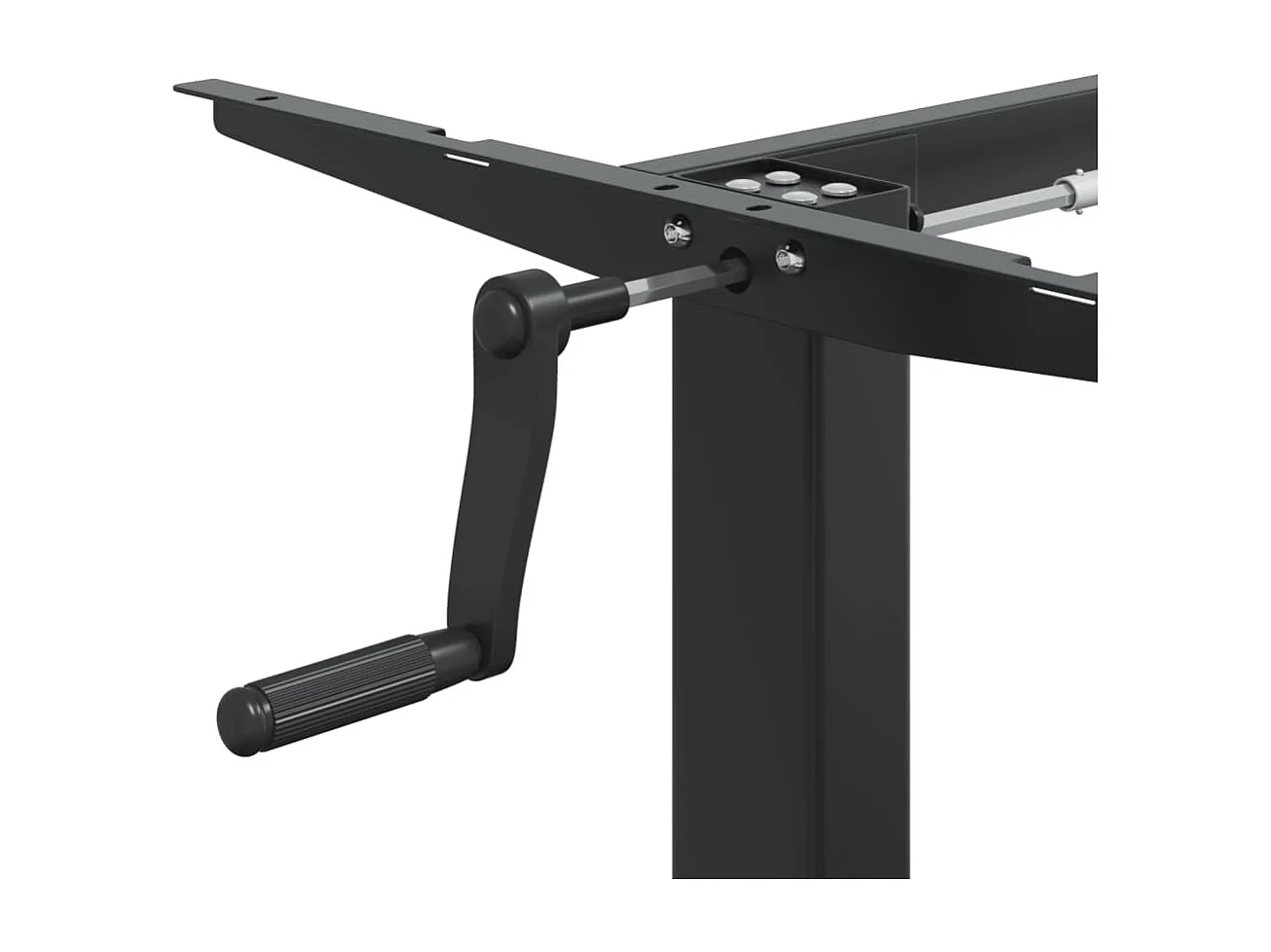 Marco de escritorio de pie acero negro (94-135)x60x(70-114) cm