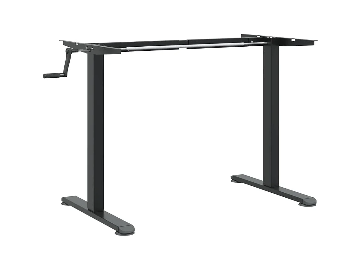 Cadre de bureau debout noir (94-135)x60x(70-114) cm acier