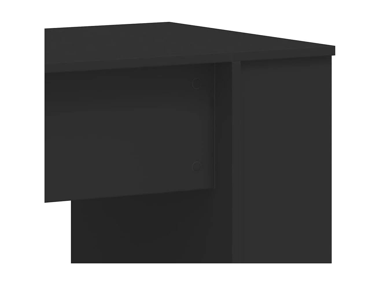Bureau noir 140x50x75 cm bois d'ingénierie