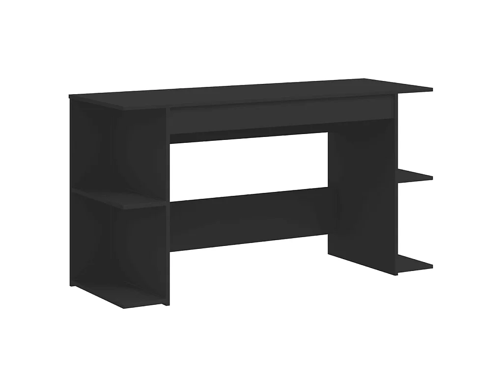 Bureau 140x50x75 cm bewerkt hout zwart