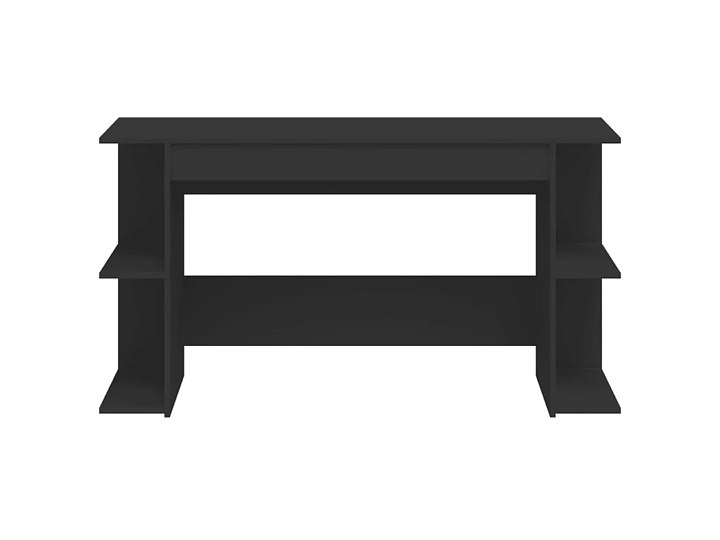Bureau 140x50x75 cm bewerkt hout zwart