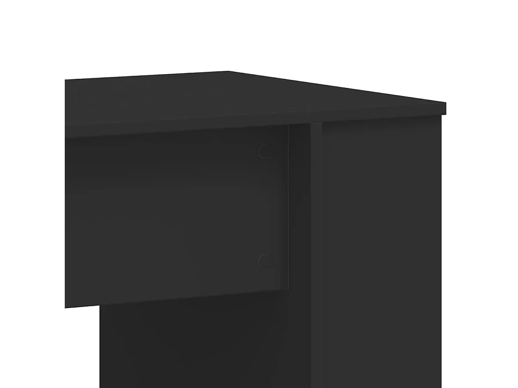 Bureau 140x50x75 cm bewerkt hout zwart
