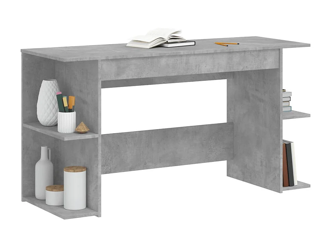 Escritorio madera de ingeniería gris hormigón 140x50x75 cm