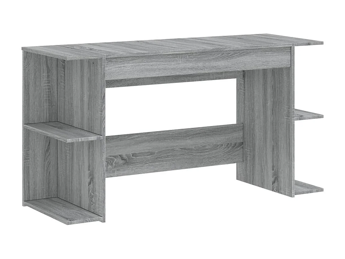 Bureau sonoma gris 140x50x75 cm bois d'ingénierie