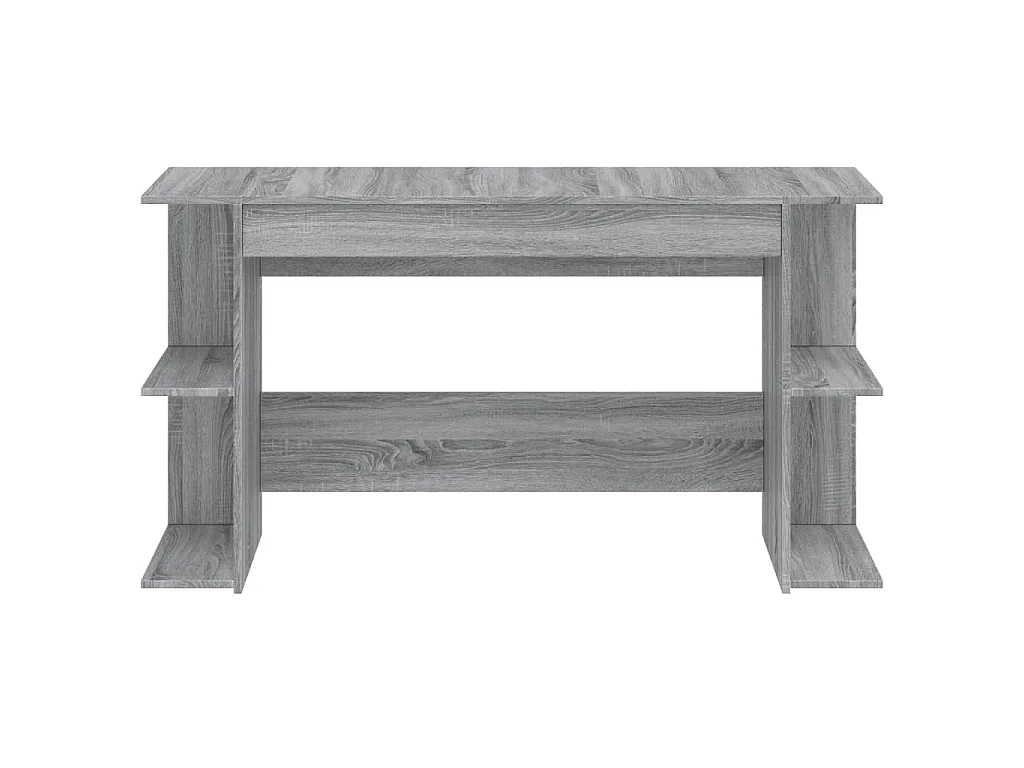 Bureau sonoma gris 140x50x75 cm bois d'ingénierie