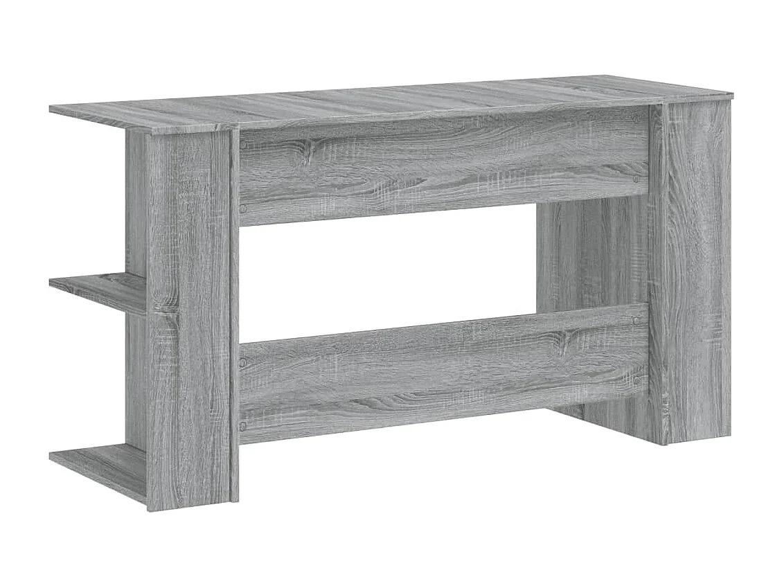 Bureau sonoma gris 140x50x75 cm bois d'ingénierie