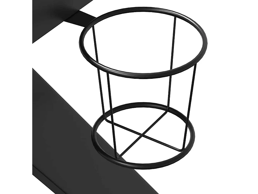 Bureau de jeu avec pieds en forme de K Noir 90x60x75 cm