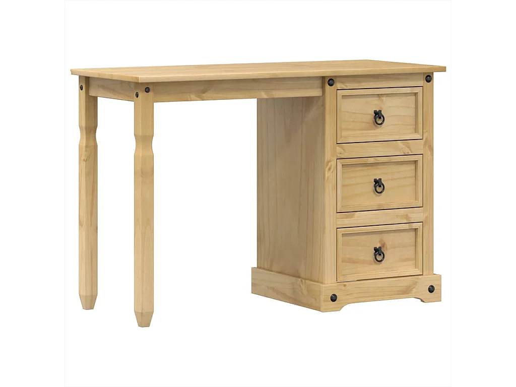 Toeletta Corona 110x47x75 cm in Legno Massello di Pino