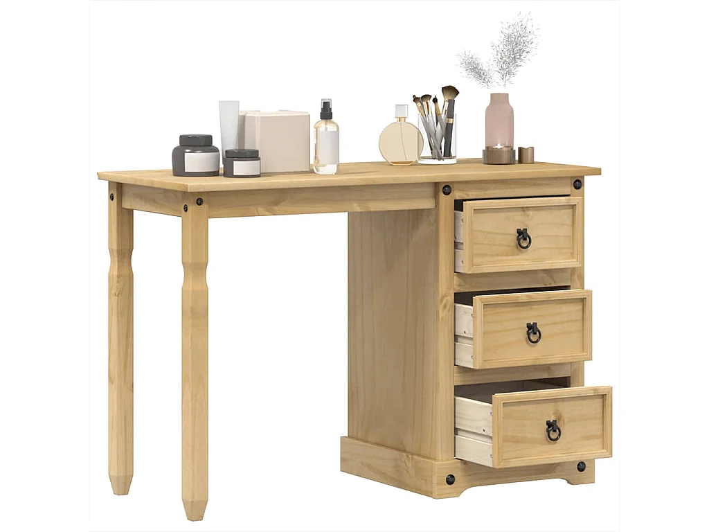 Toeletta Corona 110x47x75 cm in Legno Massello di Pino