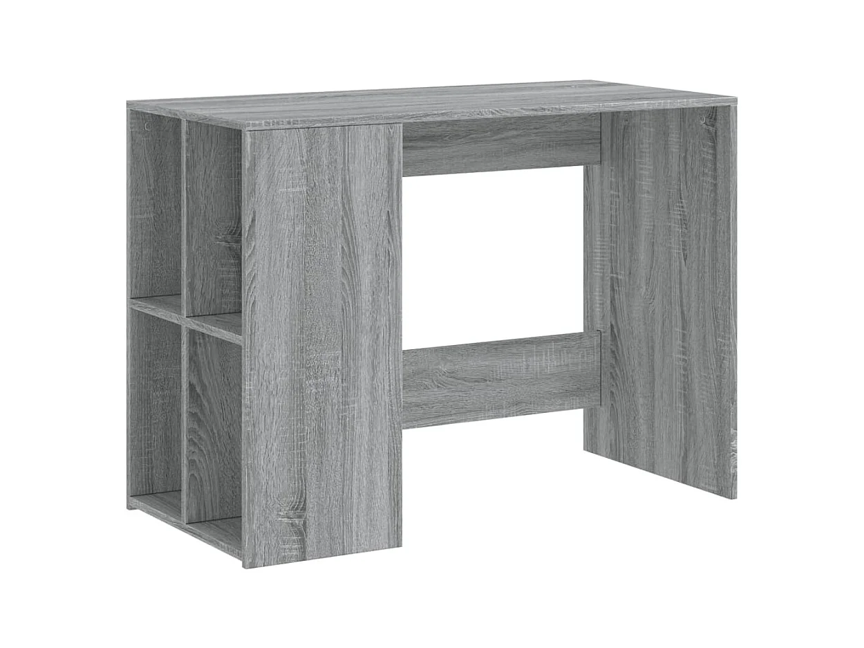 Bureau sonoma gris 102x50x75 cm bois d'ingénierie
