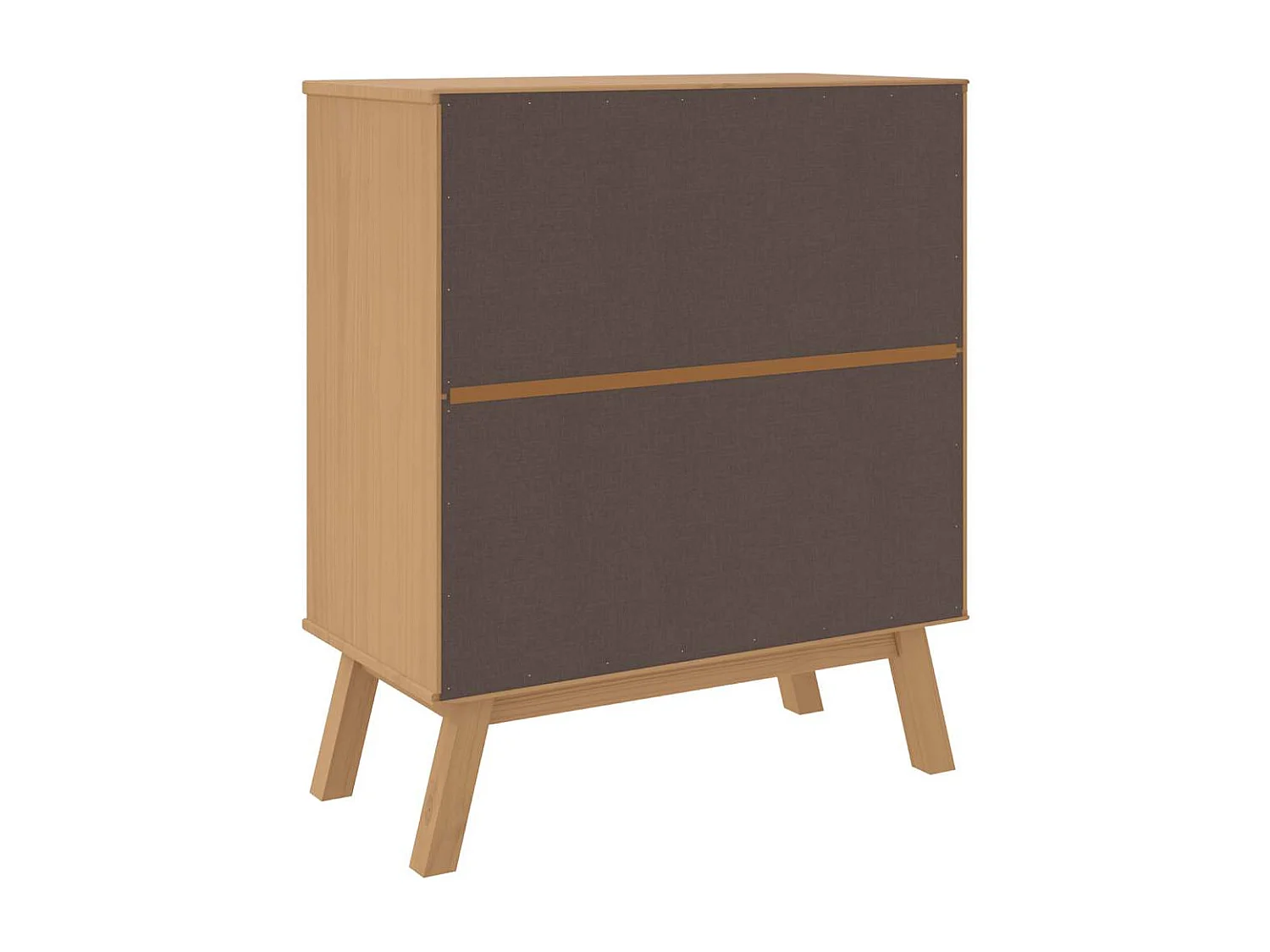 Armoire à tiroirs OLDEN gris et marron bois de pin solide