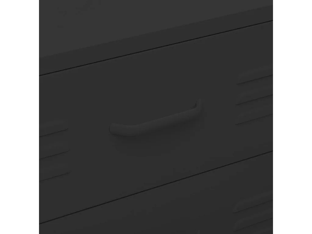 Commode Noir 80x35x101,5 cm Acier