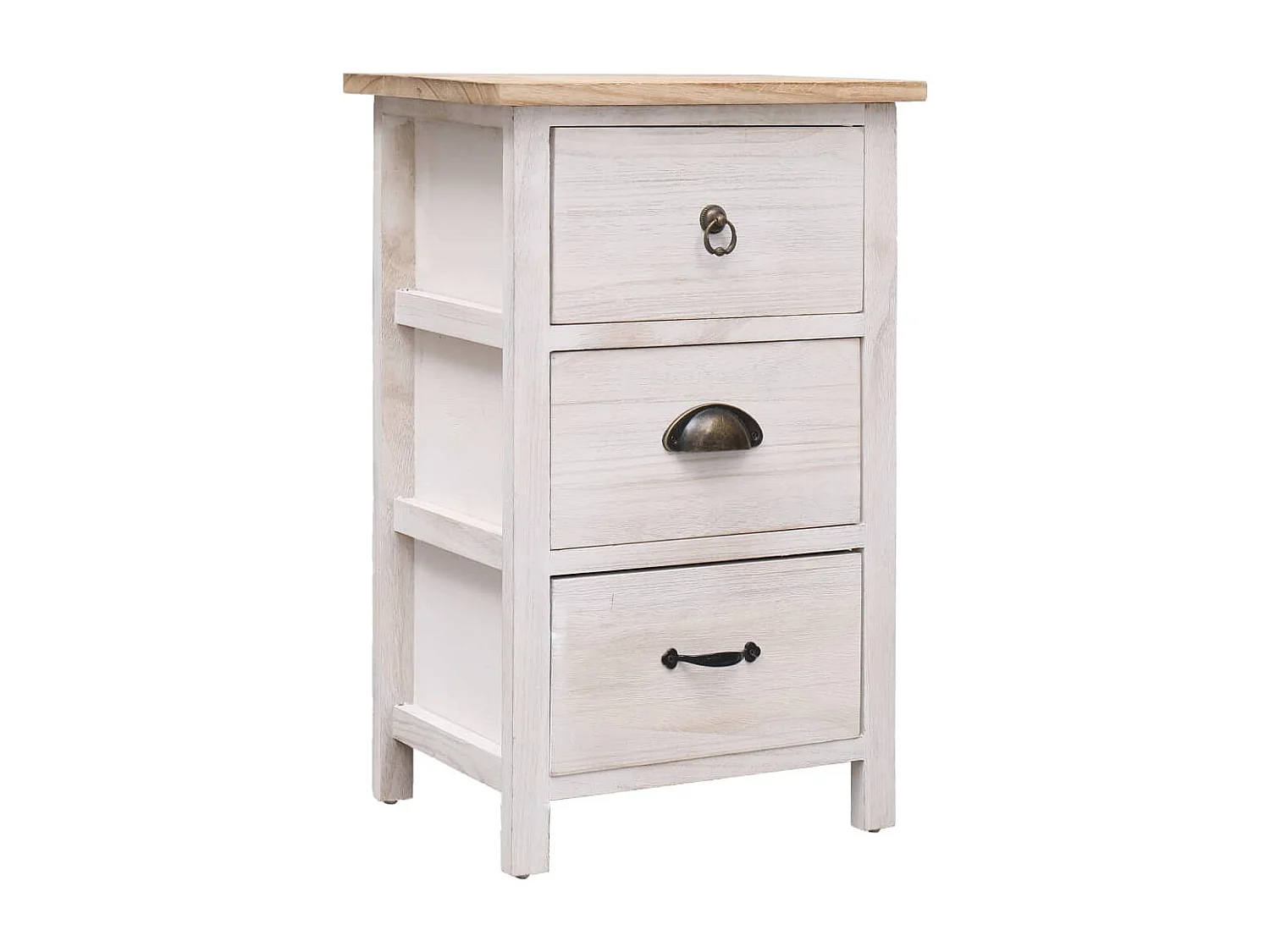 Beistellschrank 35x25x57 cm Massivholz Paulownia