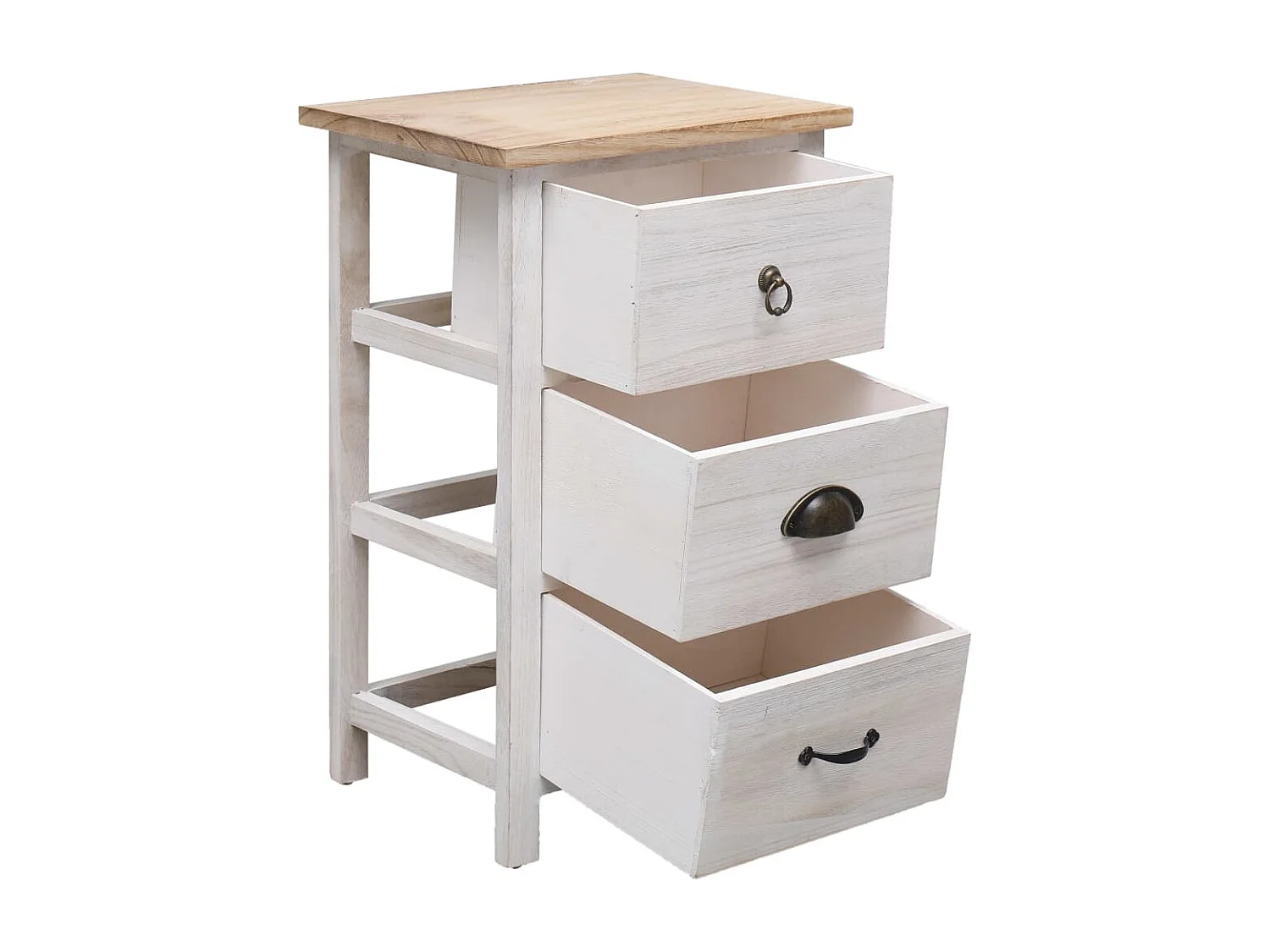Beistellschrank 35x25x57 cm Massivholz Paulownia