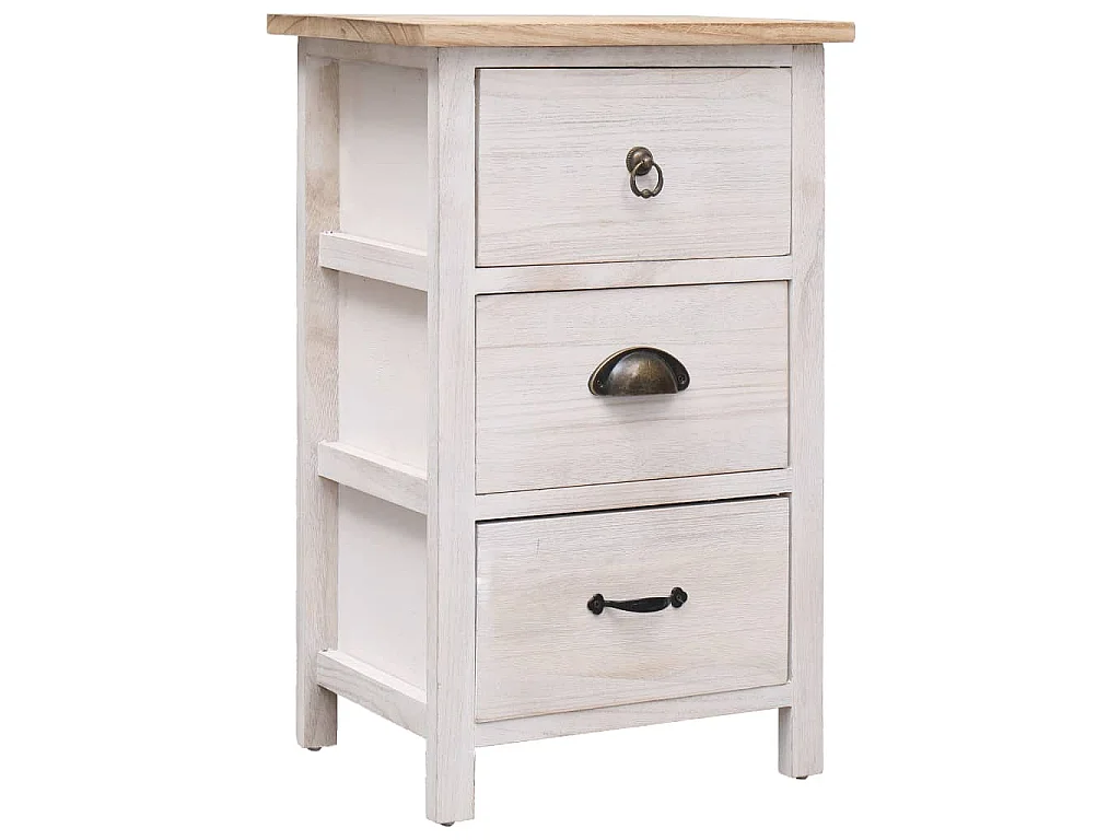 Beistellschrank 35x25x57 cm Massivholz Paulownia