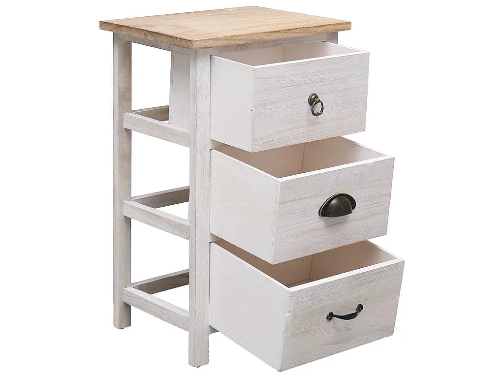 Beistellschrank 35x25x57 cm Massivholz Paulownia