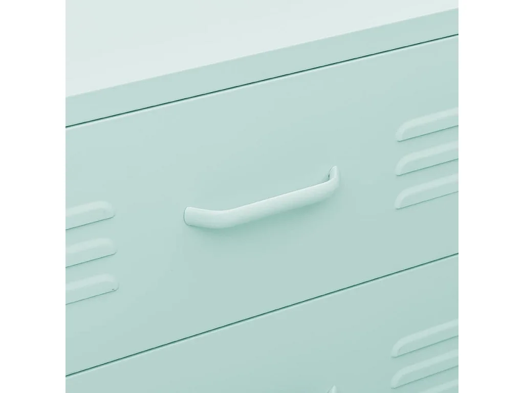 Kommode Minzgrün 80x35x101,5 cm Stahl