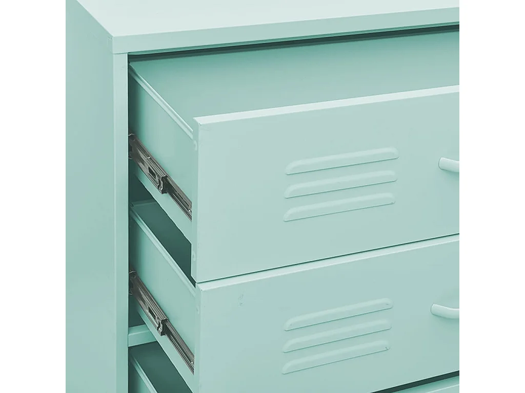 Kommode Minzgrün 80x35x101,5 cm Stahl