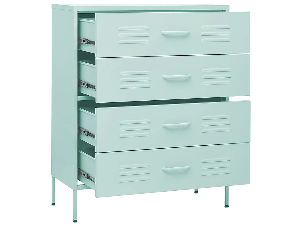 Cassettiera Menta 80x35x101,5 cm in Acciaio