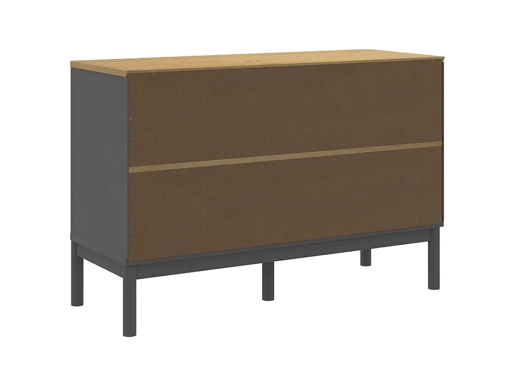 Commode FLORO gris bois de pin massif