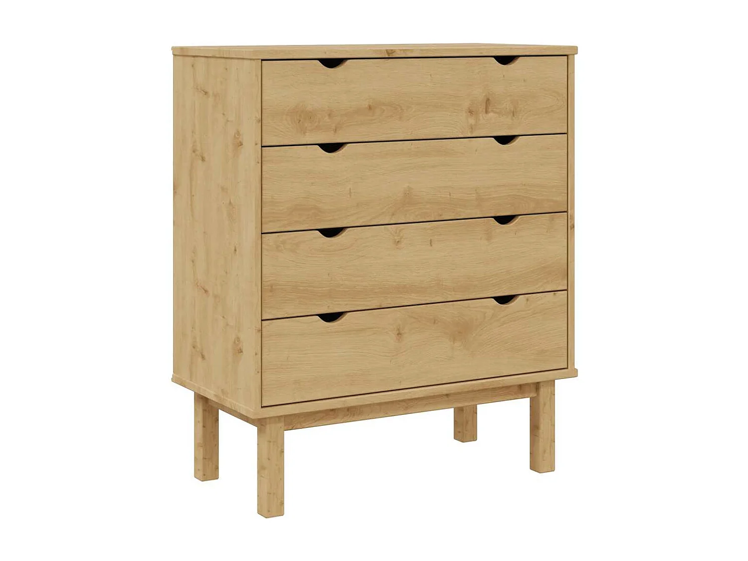Commode OTTA 76,5x39,5x90 cm Bois de pin massif