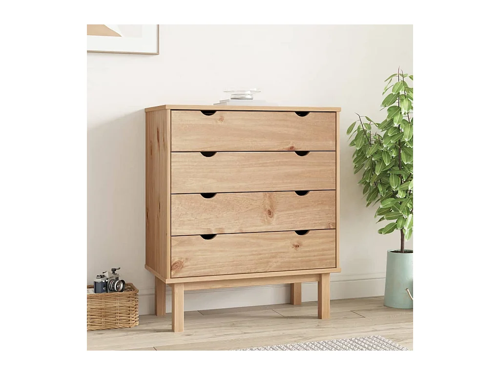 Commode OTTA 76,5x39,5x90 cm Bois de pin massif