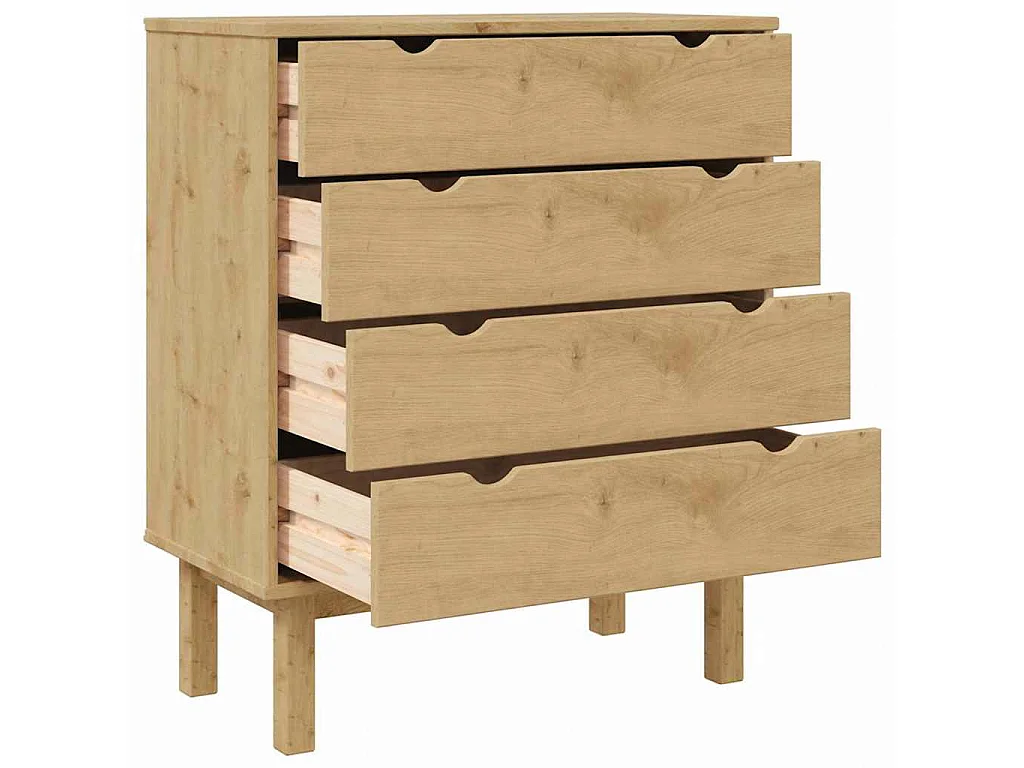 Commode OTTA 76,5x39,5x90 cm Bois de pin massif