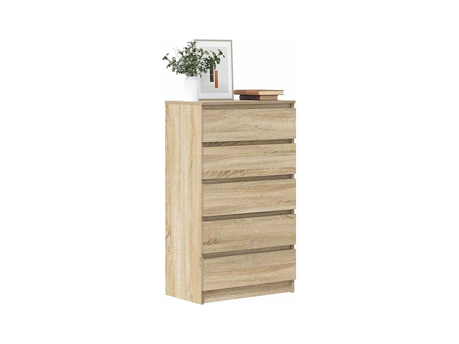Commode Chêne sonoma 60x36x103 cm Bois d'ingénierie