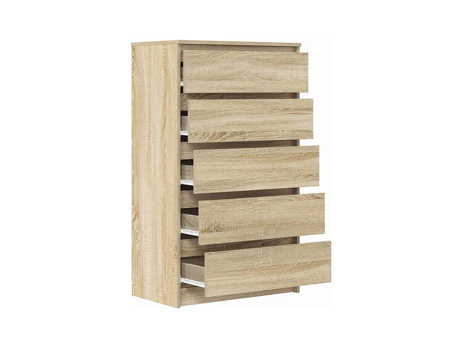 Ladekast 60x36x103 cm bewerkt hout sonoma eikenkleurig