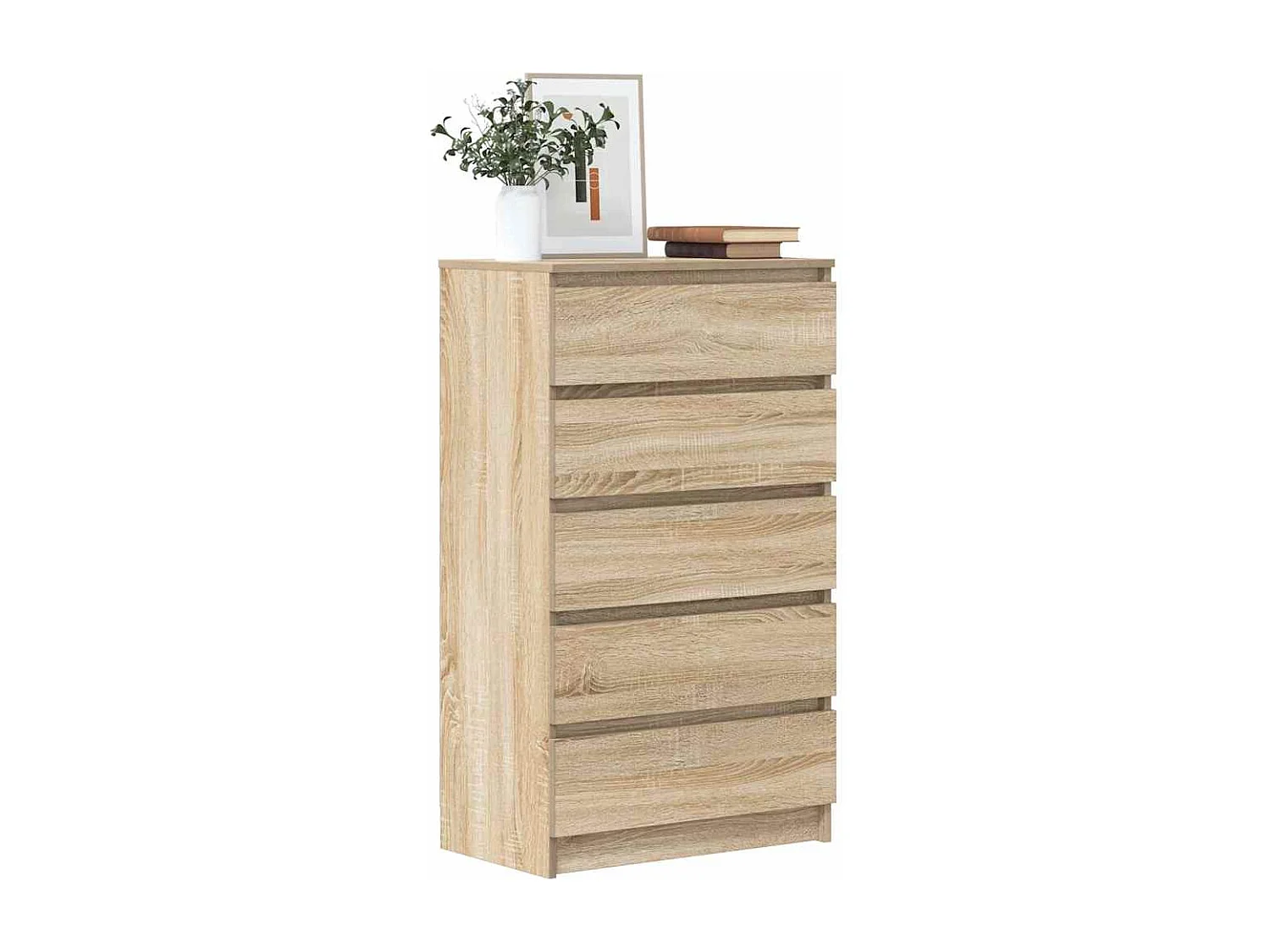 Cassettiera Rovere Sonoma 60x36x103 cm in Legno Multistrato