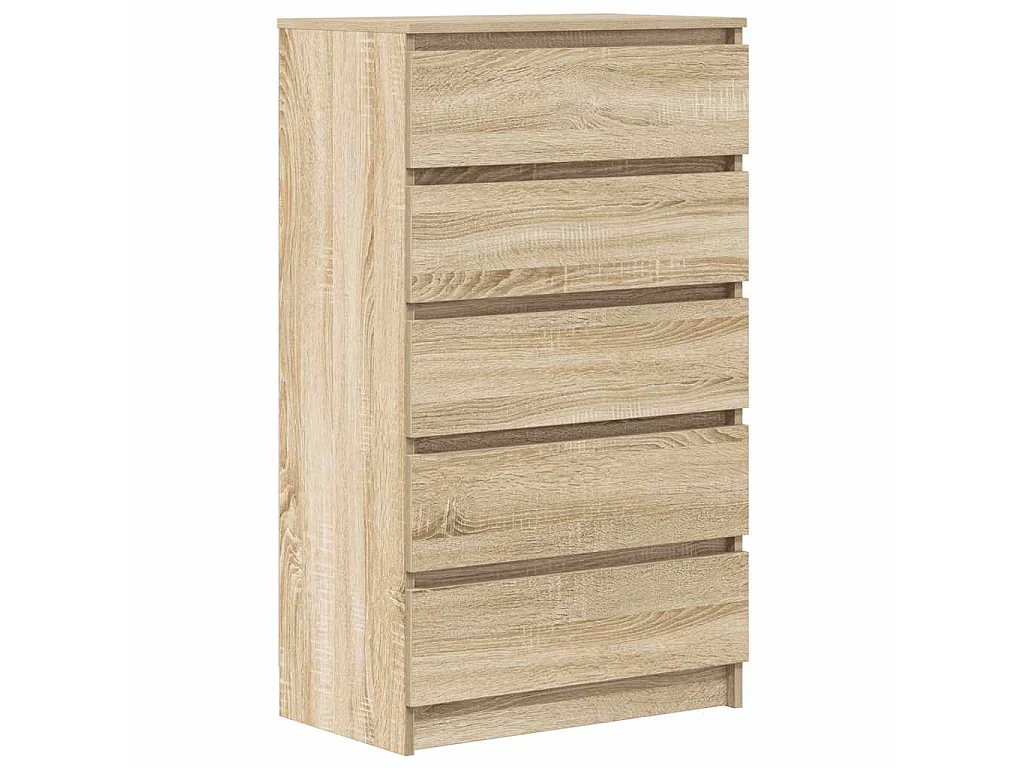 Commode Chêne sonoma 60x36x103 cm Bois d'ingénierie