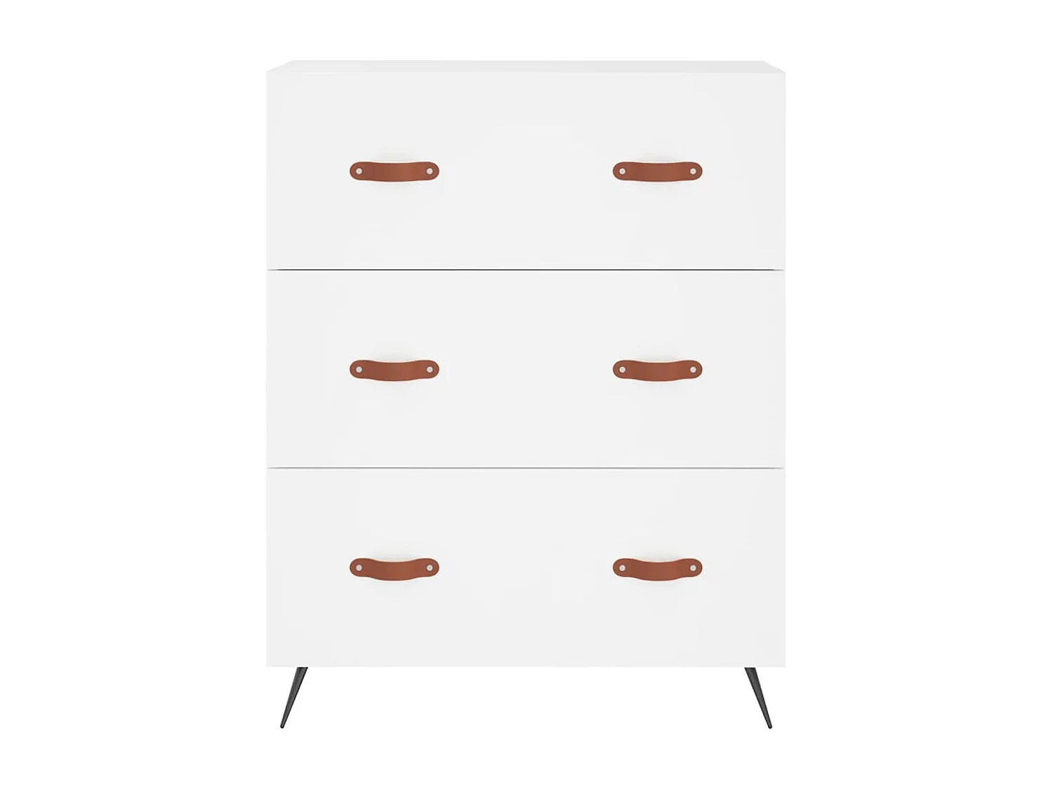 Commode blanc 69,5 x 34 x 90 cm bois d'ingénierie