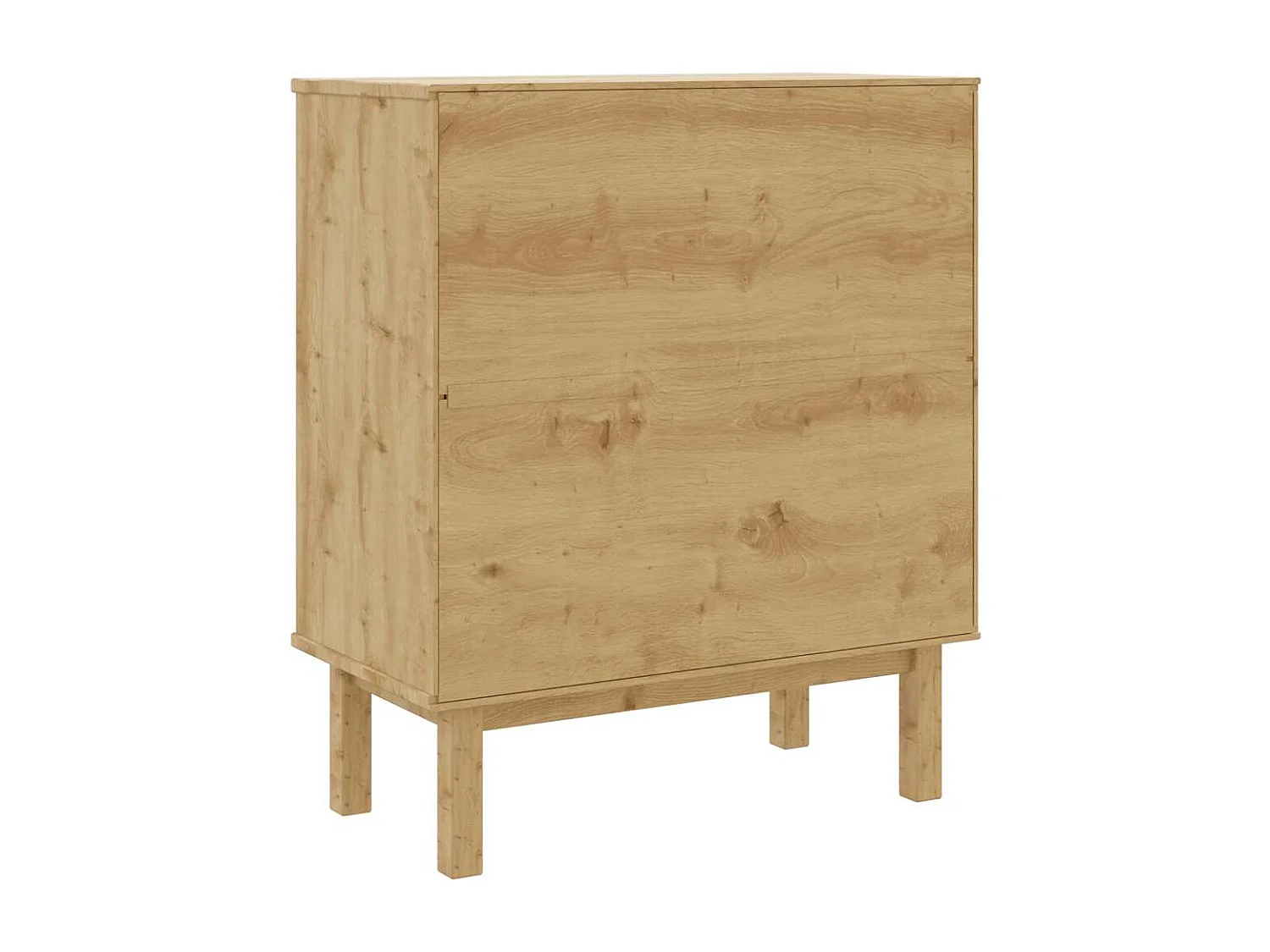 Commode OTTA Marron et gris 76,5x39,5x90 cm Bois de pin massif
