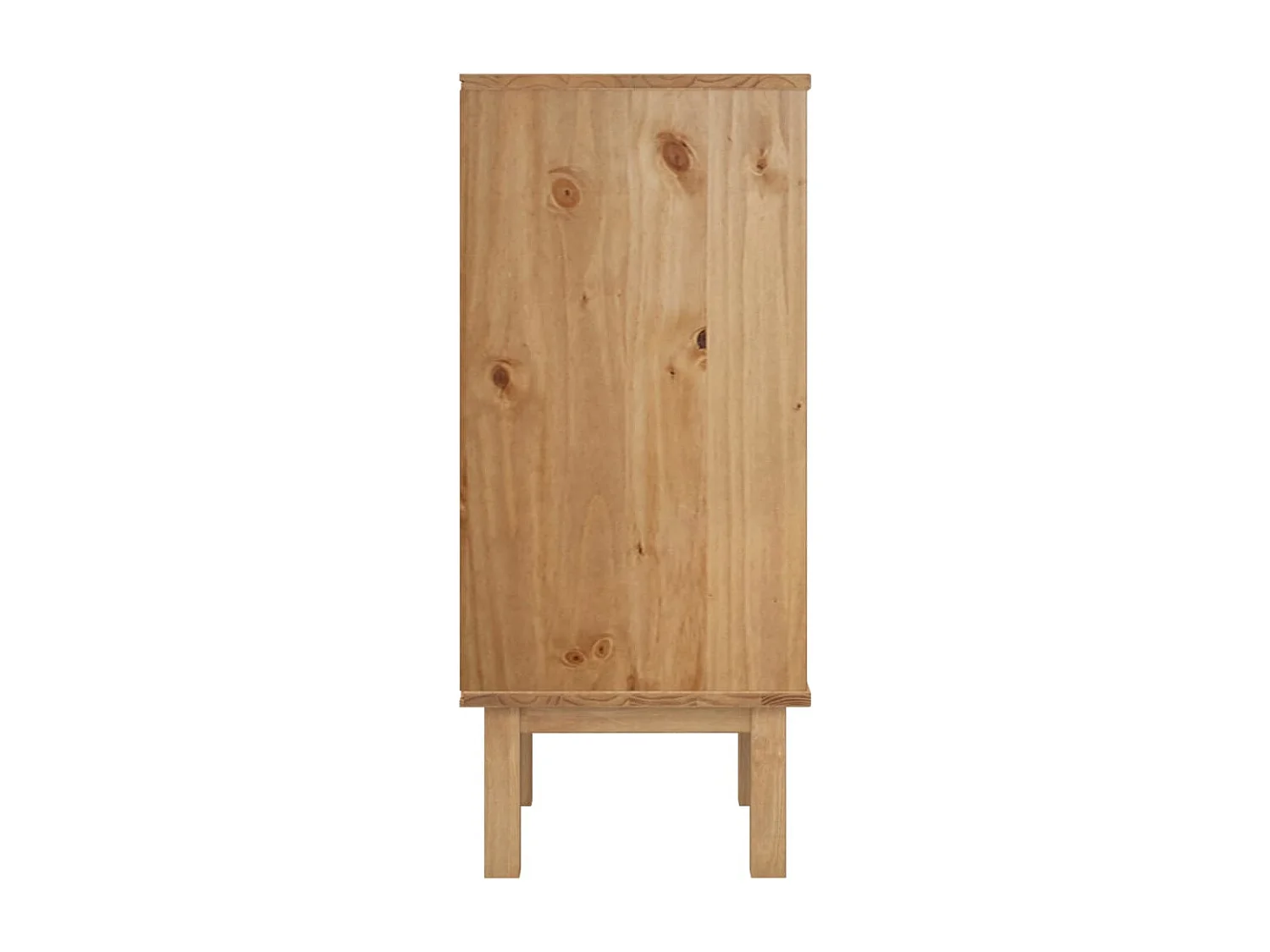 Commode OTTA Marron et gris 76,5x39,5x90 cm Bois de pin massif
