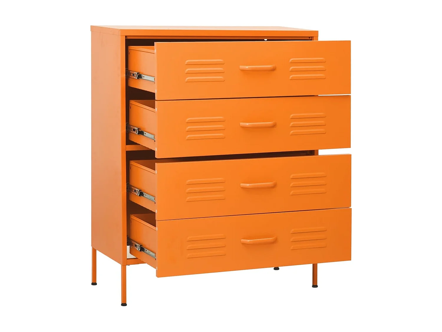 Cómoda/aparador com gavetas aço 80x35x101,5 cm laranja