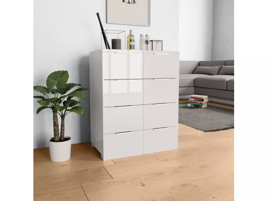 Kauf Unique Sideboard Hochglanz-Weiß 60x35x80 cm Holzwerkstoff