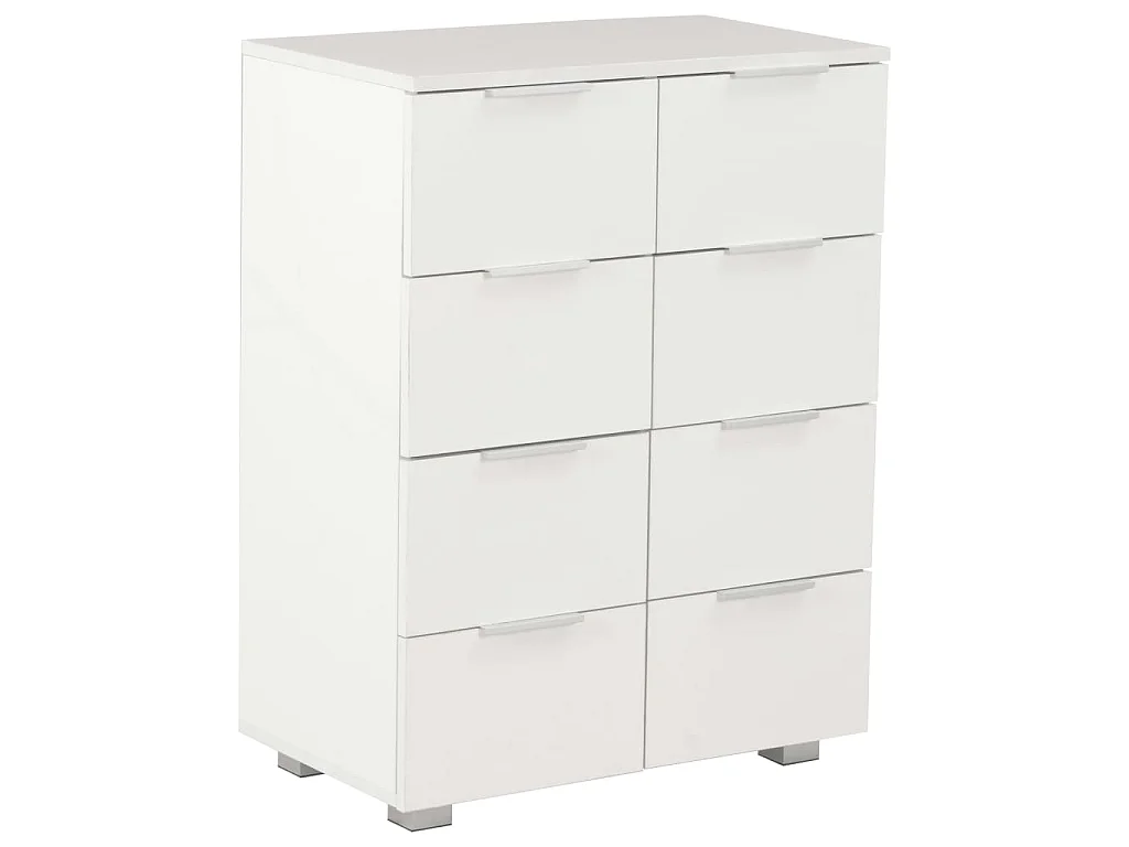 Credenza Bianco Lucido 60x35x80 cm in Legno Multistrato