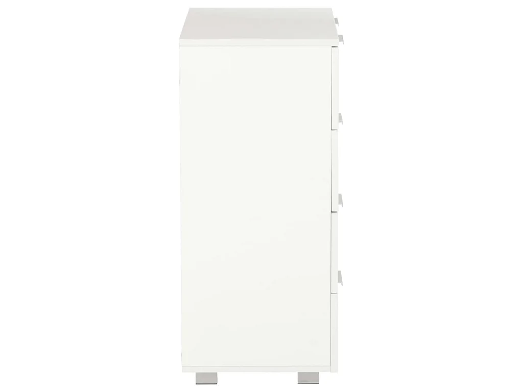 Credenza Bianco Lucido 60x35x80 cm in Legno Multistrato