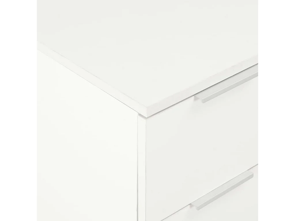 Credenza Bianco Lucido 60x35x80 cm in Legno Multistrato