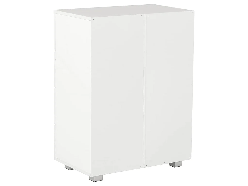 Buffet Blanc brillant 60x35x80 cm Bois d'ingénierie