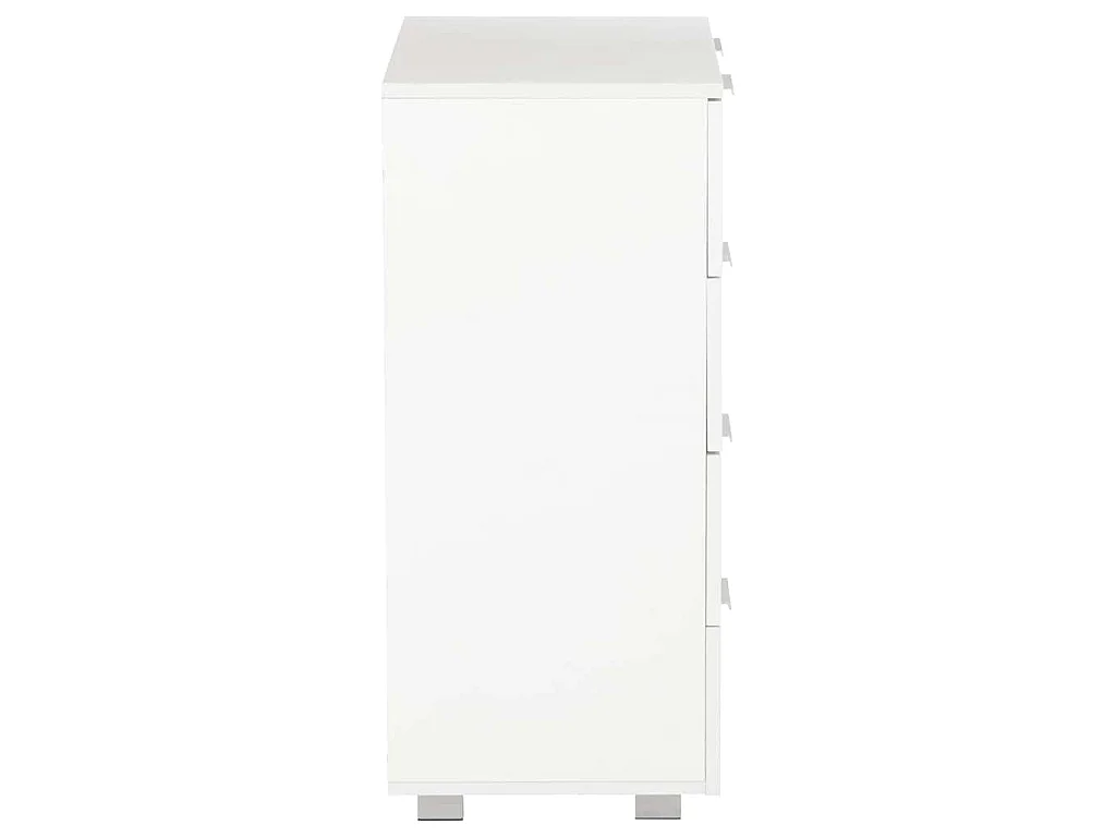 Buffet Blanc brillant 60x35x80 cm Bois d'ingénierie